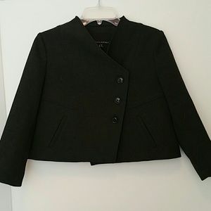 Banana Republic gray crop blazer